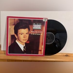 Rick Astley. Rare 12” 45 RPM single When I fall in love My arms keep missing you
